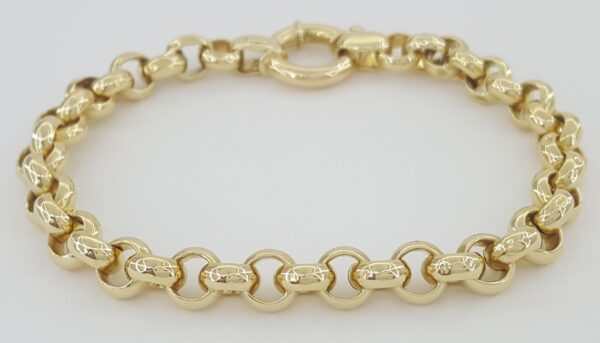 Unoaerre Rolo Link Bracelet 9" 7.8 mm 16.5 grams 18K Yellow Gold