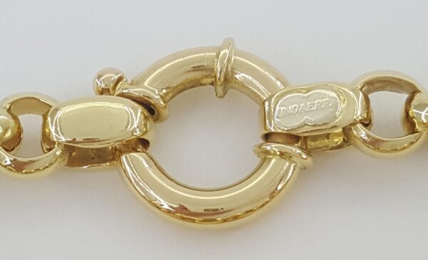 Unoaerre Rolo Link Bracelet 9" 7.8 mm 16.5 grams 18K Yellow Gold