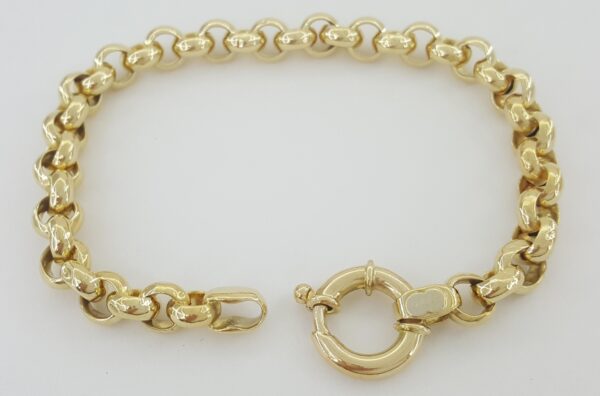 Unoaerre Rolo Link Bracelet 9" 7.8 mm 16.5 grams 18K Yellow Gold