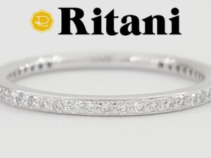 Ritani Diamond Eternity Wedding Band Ring 0.25 ct Palladium