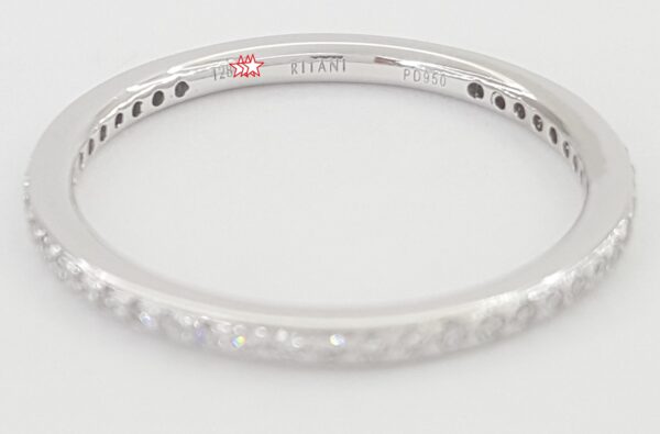 Ritani Diamond Eternity Wedding Band Ring 0.25 ct Palladium