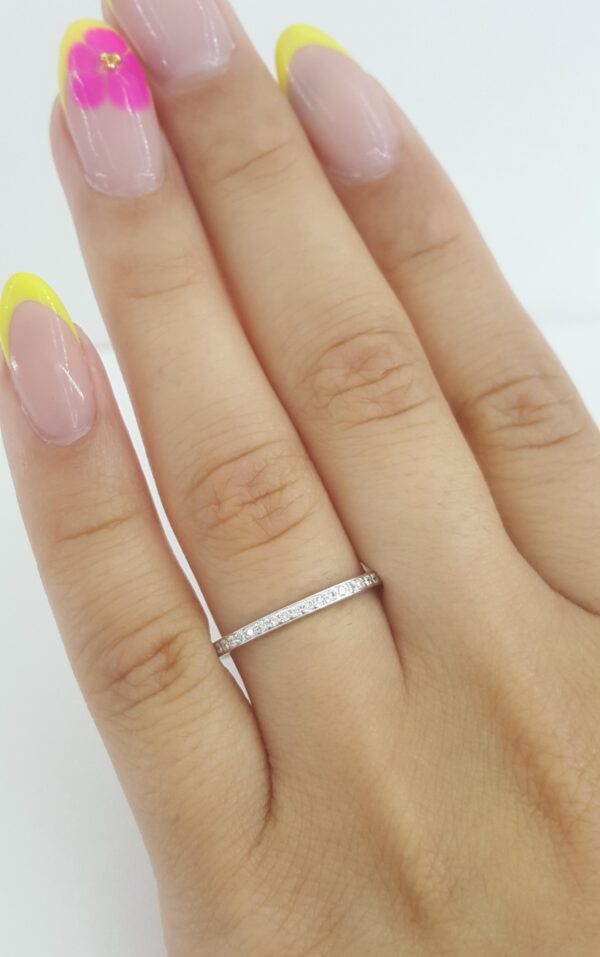 Ritani Diamond Eternity Wedding Band Ring 0.25 ct Palladium