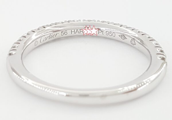 Cartier Etincelle Diamond Pave Wedding Band 0.51 ct Platinum Sz 56 Rtl 6,550