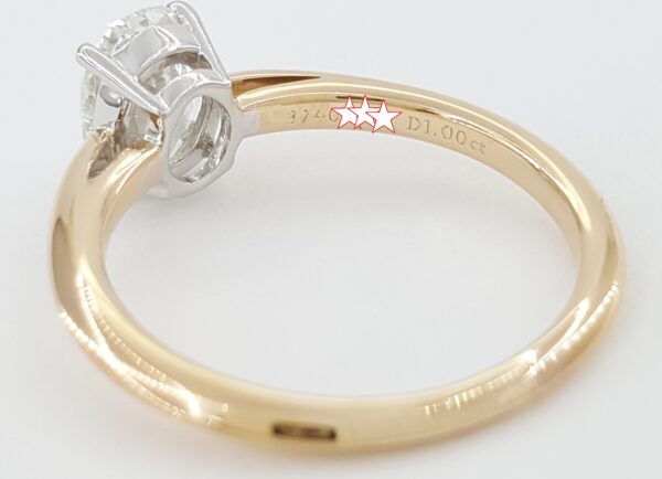 Tiffany & Co Oval Diamond Solitaire Engagement Ring 1 ct Rose Gold Plat Rtl $15K