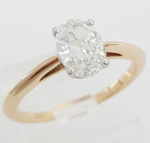 Tiffany & Co Oval Diamond Solitaire Engagement Ring 1 ct Rose Gold Plat Rtl $15K