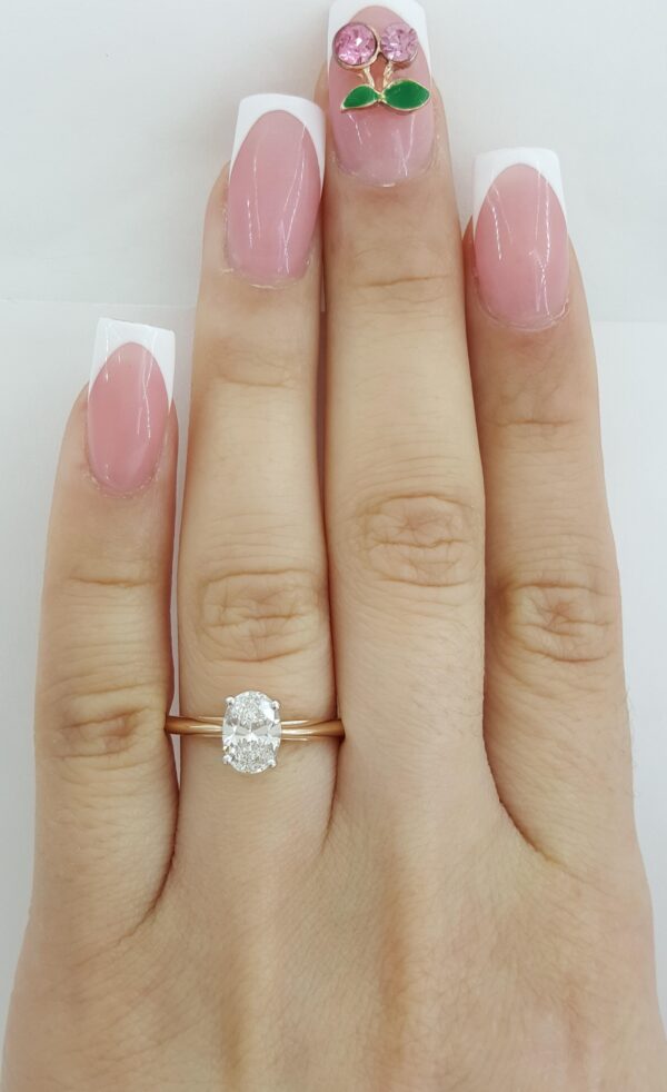 Tiffany & Co Oval Diamond Solitaire Engagement Ring 1 ct Rose Gold Plat Rtl $15K