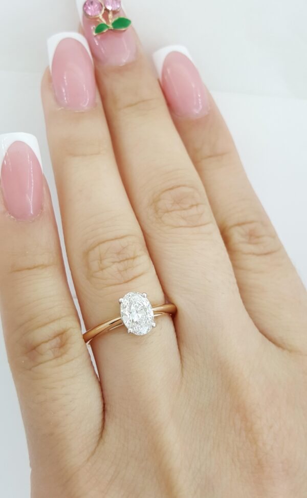 Tiffany & Co Oval Diamond Solitaire Engagement Ring 1 ct Rose Gold Plat Rtl $15K