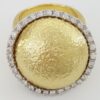 Vintage Roberto Coin Wobbly Diamond Textured Ring 0.5 ct 18k Yellow Gold