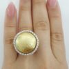 Vintage Roberto Coin Wobbly Diamond Textured Ring 0.5 ct 18k Yellow Gold