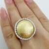 Vintage Roberto Coin Wobbly Diamond Textured Ring 0.5 ct 18k Yellow Gold