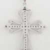 Diamond Cross 14k White Gold 1.3" 0.5 ct 17" Long Retail $1,995