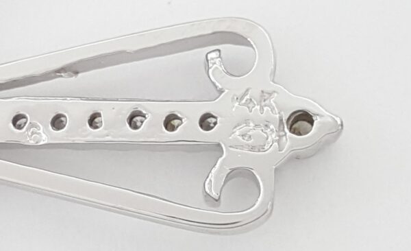 Diamond Cross 14k White Gold 1.3" 0.5 ct 17" Long Retail $1,995