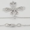 Diamond Cross 14k White Gold 1.3" 0.5 ct 17" Long Retail $1,995