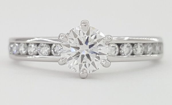 Tiffany & Co Channel-Set Diamond Engagement Ring 0.64 ct Platinum Retail $6,300