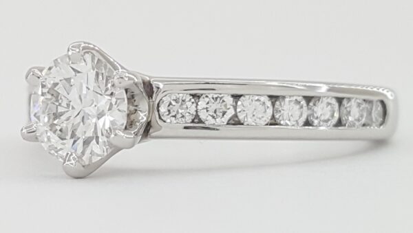 Tiffany & Co Channel-Set Diamond Engagement Ring 0.64 ct Platinum Retail $6,300