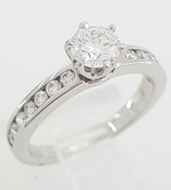 Tiffany & Co Channel-Set Diamond Engagement Ring 0.64 ct Platinum Retail $6,300