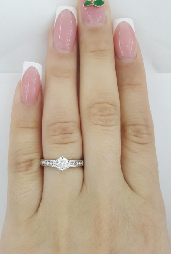 Tiffany & Co Channel-Set Diamond Engagement Ring 0.64 ct Platinum Retail $6,300