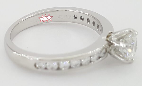 Tiffany & Co Channel-Set Diamond Engagement Ring 0.64 ct Platinum Retail $6,300