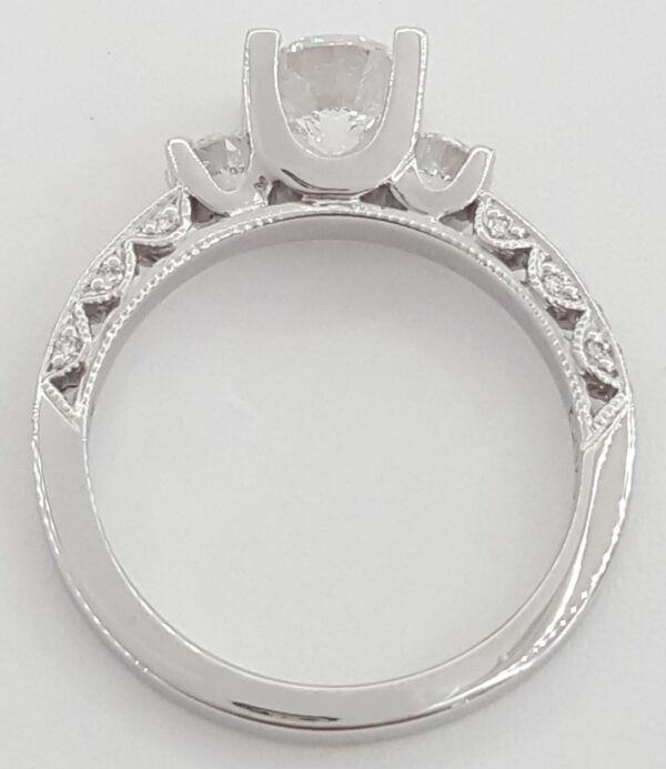 Tacori Round Diamond Three-Stone Engagement Ring 1.57 ct Platinum Rtl $18,990