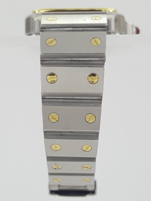 Cartier Santos Carree Small Burgundy Dial Automatic Women's 18k & SS Watch 24mm