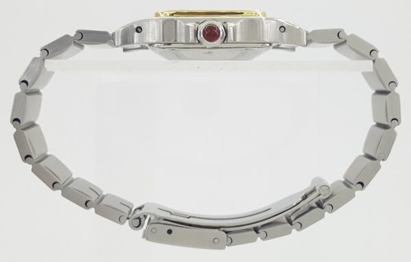 Cartier Santos Carree Small Burgundy Dial Automatic Women's 18k & SS Watch 24mm
