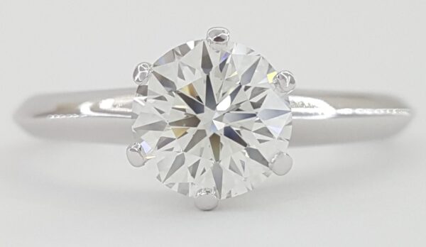 Tiffany & Co Round Diamond Solitaire Platinum Engagement Ring 1.01 ct Rtl $15.8k