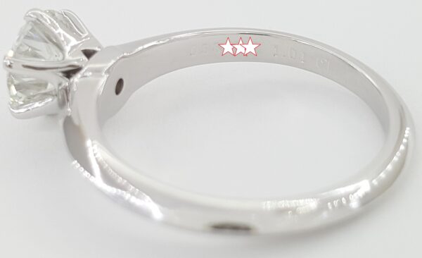 Tiffany & Co Round Diamond Solitaire Platinum Engagement Ring 1.01 ct Rtl $15.8k
