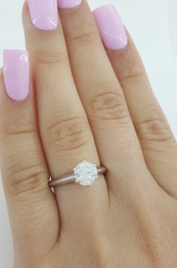 Tiffany & Co Round Diamond Solitaire Platinum Engagement Ring 1.01 ct Rtl $15.8k
