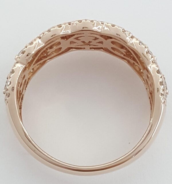 LeVian Chocolate & Nude Diamond Ring Band 1.5 ct 14K Rose Gold Retail $3.5K
