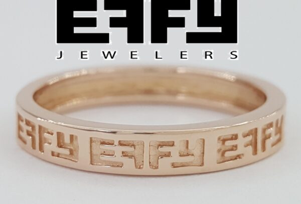Effy Rose Gold Band Ring 3.5 mm 14k Size 8