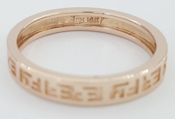 Effy Rose Gold Band Ring 3.5 mm 14k Size 8