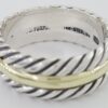 David Yurman Cable Classic 14k Yellow Gold 925 Sterling Silver Ring 9.2mm