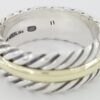 David Yurman Cable Classic 14k Yellow Gold 925 Sterling Silver Ring 9.2mm