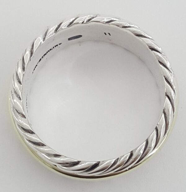 David Yurman Cable Classic 14k Yellow Gold 925 Sterling Silver Ring 9.2mm
