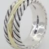 David Yurman Cable Classic 14k Yellow Gold 925 Sterling Silver Ring 9.2mm