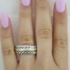 David Yurman Cable Classic 14k Yellow Gold 925 Sterling Silver Ring 9.2mm