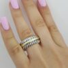 David Yurman Cable Classic 14k Yellow Gold 925 Sterling Silver Ring 9.2mm