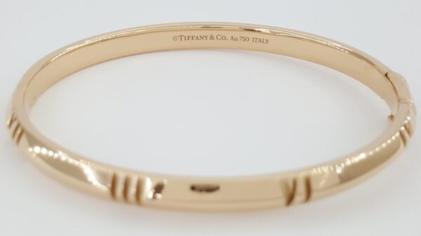 TIFFANY & CO Atlas 18K Rose Gold Wide Bangle Bracelet 32.3 grams 6.5"
