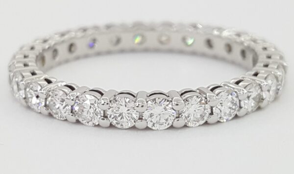 Tiffany & Co Forever Full Circle Diamond Platinum Ring 0.85 ct 2.2 mm Rtl $8.5K