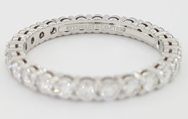 Tiffany & Co Forever Full Circle Diamond Platinum Ring 0.85 ct 2.2 mm Rtl $8.5K