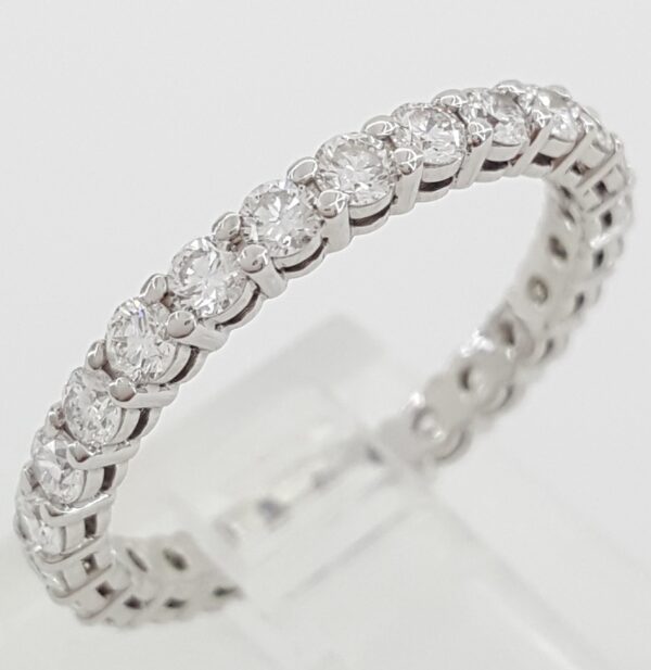 Tiffany & Co Forever Full Circle Diamond Platinum Ring 0.85 ct 2.2 mm Rtl $8.5K