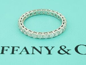 Tiffany & Co Forever Full Circle Diamond Platinum Ring 0.85 ct 2.2 mm Rtl $8.5K