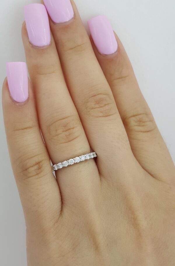 Tiffany & Co Forever Full Circle Diamond Platinum Ring 0.85 ct 2.2 mm Rtl $8.5K