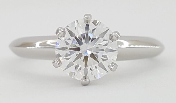 Tiffany & Co Round Diamond Solitaire Engagement Ring 1.06 ct Platinum Rt $24K