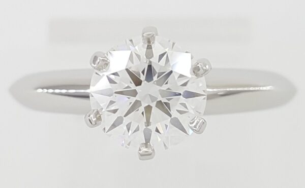 Tiffany & Co Round Diamond Solitaire Engagement Ring 1.06 ct Platinum Rt $24K