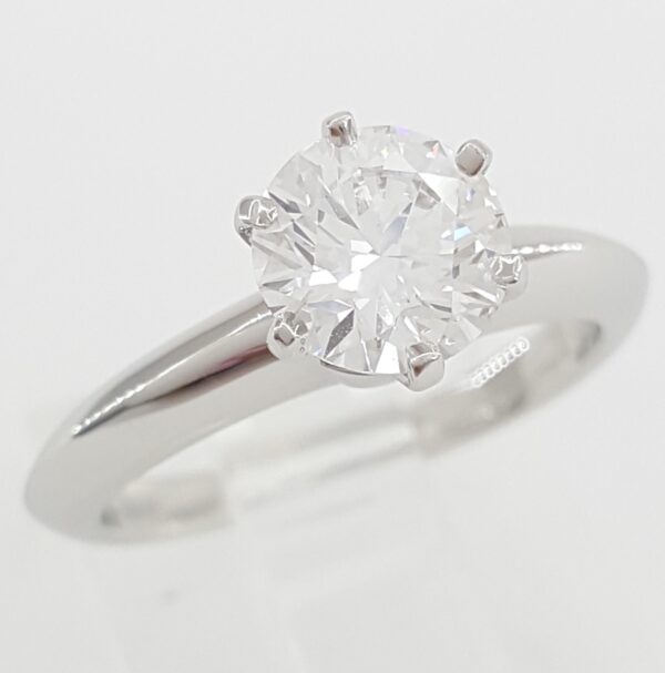 Tiffany & Co Round Diamond Solitaire Engagement Ring 1.06 ct Platinum Rt $24K