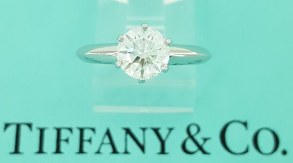 Tiffany & Co Round Diamond Solitaire Engagement Ring 1.06 ct Platinum Rt $24K