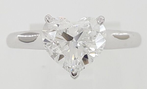 Cartier Solitaire 1895 Heart Diamond Engagement Ring 2.09 ct Platinum Rtl $70K
