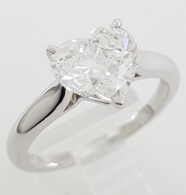 Cartier Solitaire 1895 Heart Diamond Engagement Ring 2.09 ct Platinum Rtl $70K