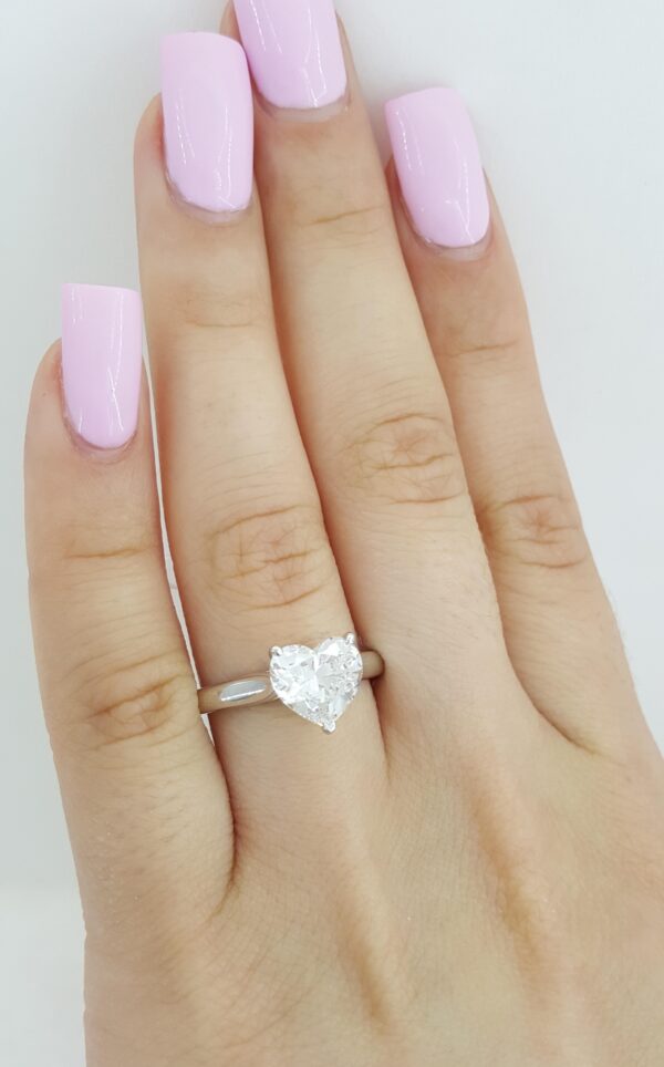 Cartier Solitaire 1895 Heart Diamond Engagement Ring 2.09 ct Platinum Rtl $70K